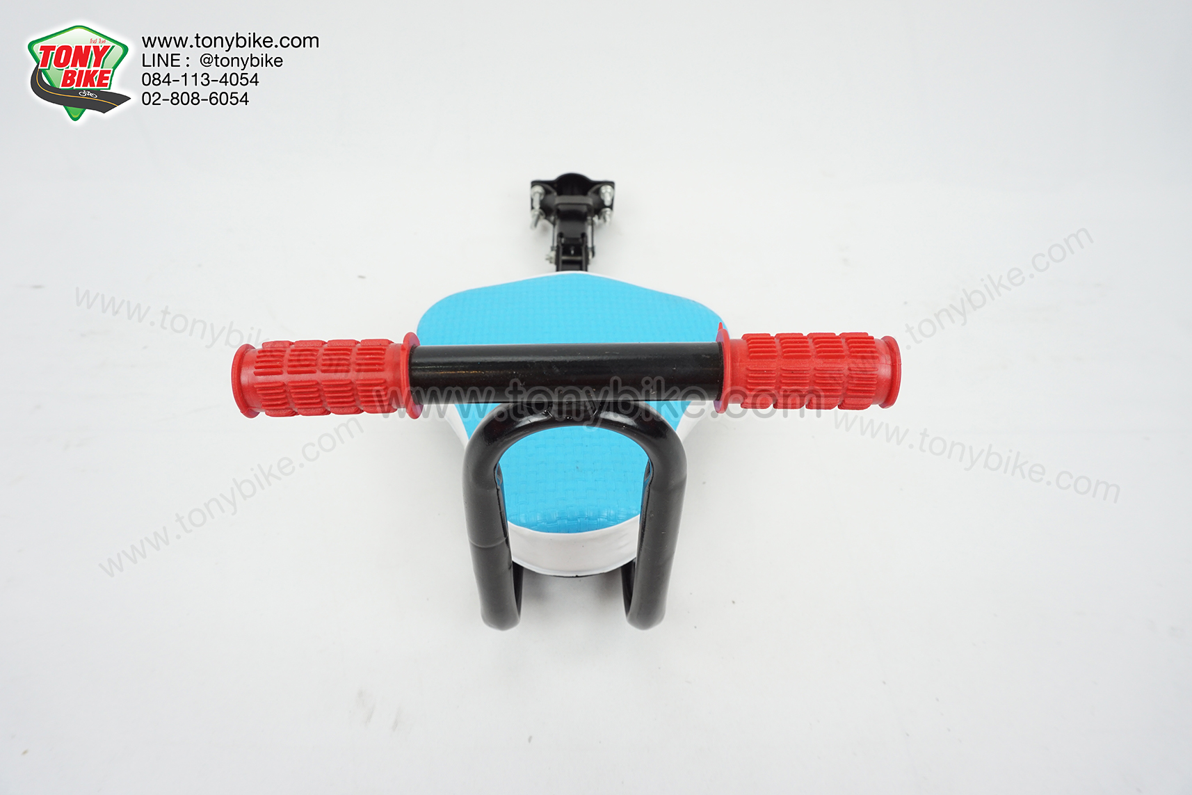 ที่นั่งเด็กแบบติดเฟรมด้านหน้า รุ่นประหยัด สีฟ้า