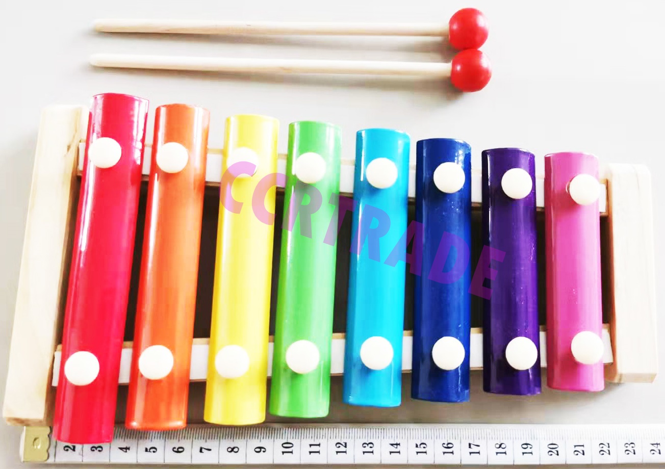 ไซโลโฟนไม้ มีเสียงกล่อง(ไม้แท้) 14x25 ซม.(1x3)