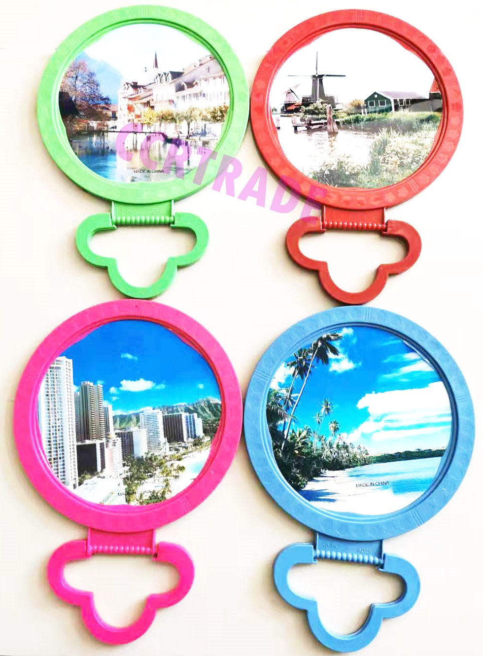 กระจกขอบเพชรกลมจัมโบ้ 22x31 ซม.