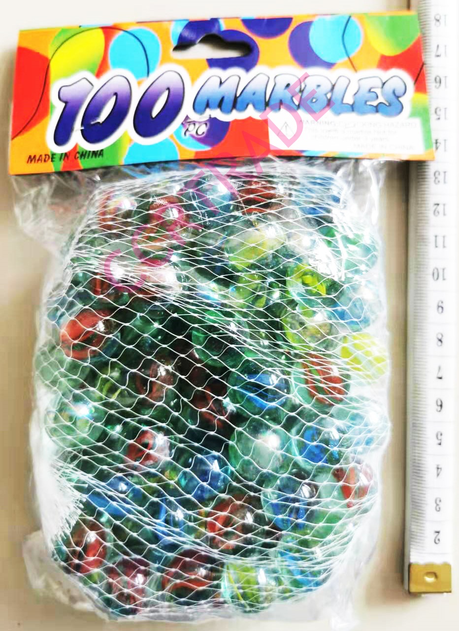 ลูกแก้ว 100 ลูกถุงตาข่าย 18 ซม.
