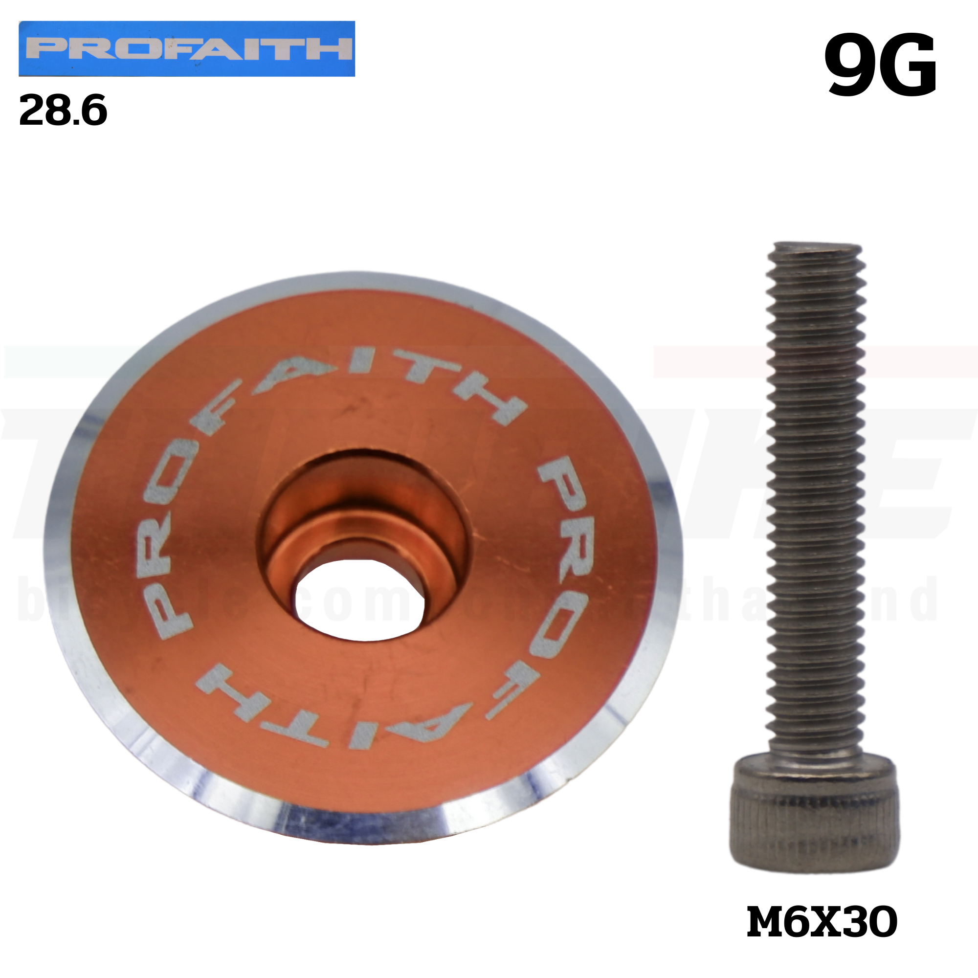 ฝาปิดสเต็มจักรยาน PROFAITH รุ่น 3G/9G พร้อมน็อต 28.6 Aluminum Alloy Cover