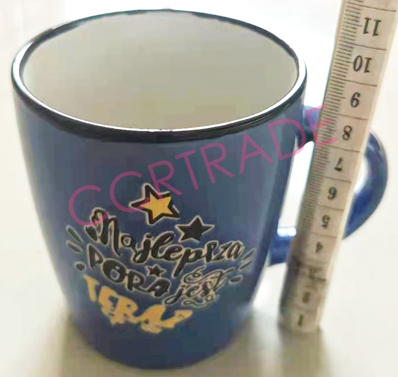 แก้วกระเบื้องทรงสูง มีหู Party 8x8.5 ซม.(งานหนา)