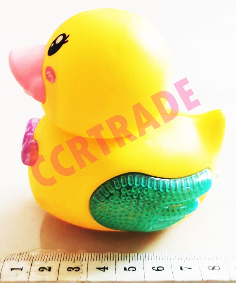 เป็ดสีหวานดึงสาย มีไฟถาด 7.5x8 ซม.(งานห้าง)