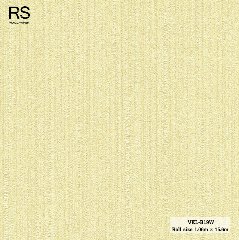 วอลเปเปอร์ สีเหลืองอ่อน VEL-B19W