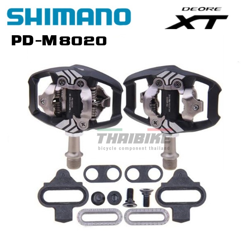 บันใดจักรยานเสือภูเขาชิมาโน่ XT, PD-M8020, รุ่นมีปีก, พร้อมคลีทมีกล่อง