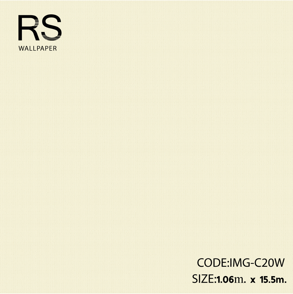 วอลเปเปอร์สีพื้นครีม แท็กเจอร์ผ้า IMG-C20W