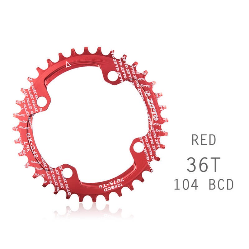 ใบจานจักรยานเสือภูเขาแบบชั้นเดียว ZTTO 104BCD 32/34/36T Chainring Crankset