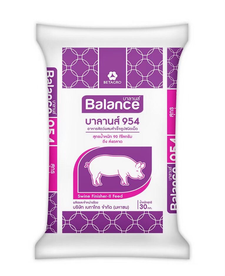 BALANCE FEED บาลานส์ 954 อาหารหมูน้ำหนักเกิน 60 กก.- ส่งตลาด