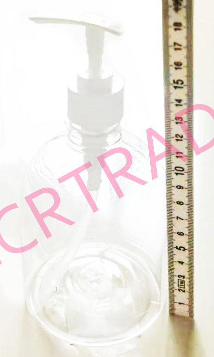 ขวดปั้มฝาล็อคสีใส 8.5x17 ซม.(500 ML.)