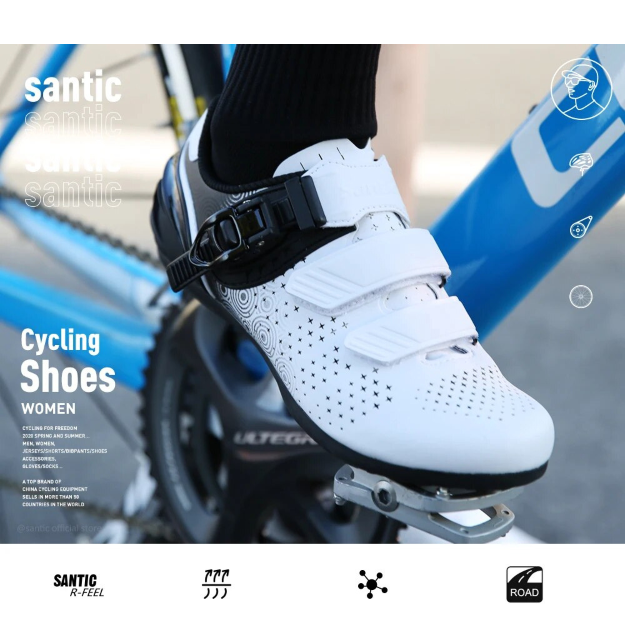 รองเท้าปั่นจักรยานแบบลำลองผู้หญิง SANTIC LS20014