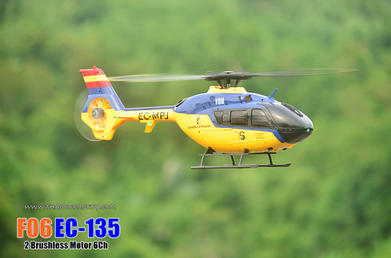 F06 EC-135 RC 6CH Helicopter 2Brushless Motor