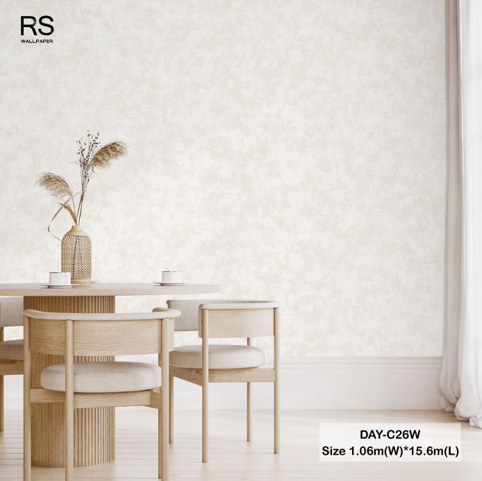 วอลเปเปอร์ลายปูนเปลือย เทกเจอร์ผ้า สีเบจ DAY-C26W