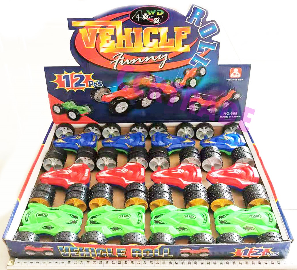 รถไต่กำแพงสีสด มีลานถาด 9.5x11 ซม.