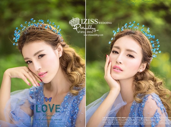 PW397- **พร้อมส่งเฉพาะชุดผญ.ค่ะ**ชุดคู่ถ่ายพรีเวดดิ้ง (prewedding dress) & ชุดแต่งงานแฟนซี (Fancy wedding dress)ชายหญิง "ธีมสีฟ้า"