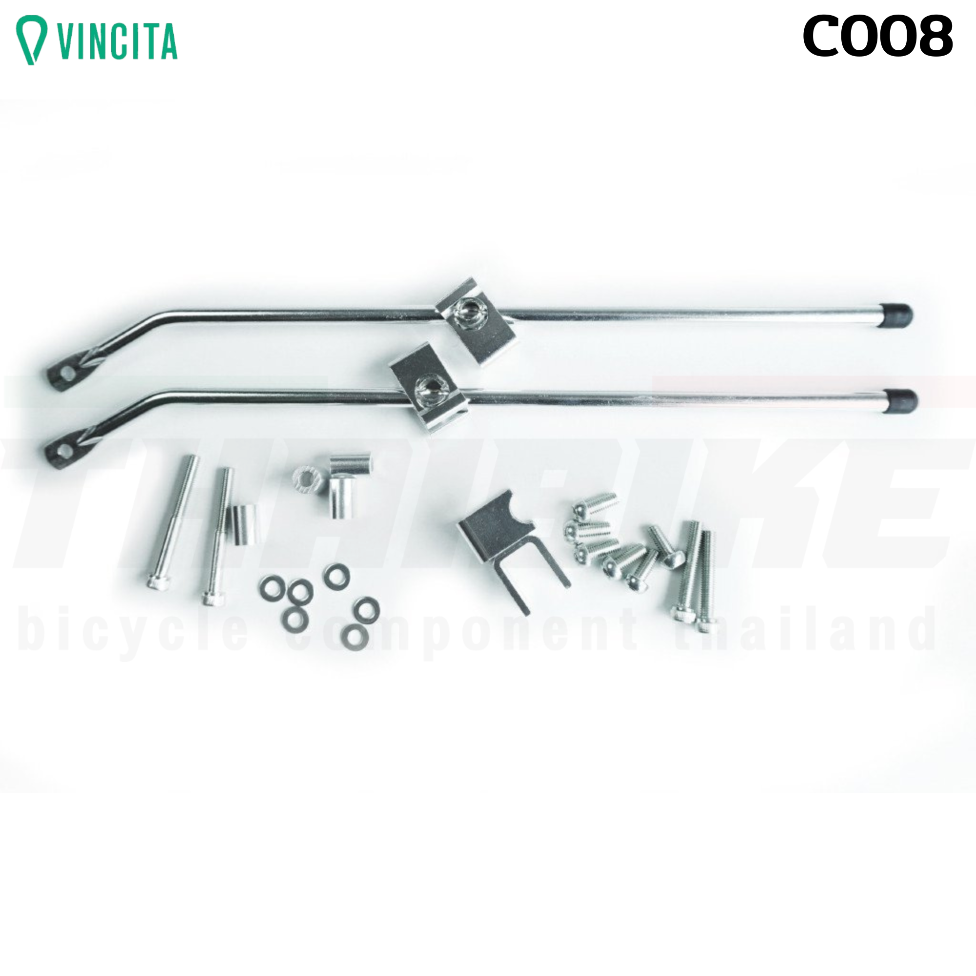 VINCITA C008 — ตะแกรงหลังดิสก์เบรค พร้อมแกนปลด (Quick Release) สำหรับล้อ 24"–29"