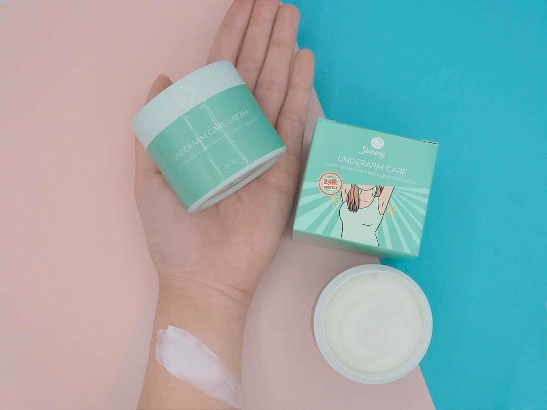 SHINING UNDERARM CARE CREAM ครีมทารักแร้ ก้น ขาหนีบ ข้อศอก หัวเข่า ลดตุ่มหนังไก่ ระงับกลิ่นกาย