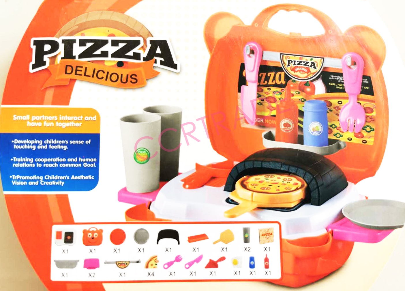 เซ็ทครัวพิซซ่า+เตาอบกระเป๋าหิ้ว 21x23 ซม.(1x3)