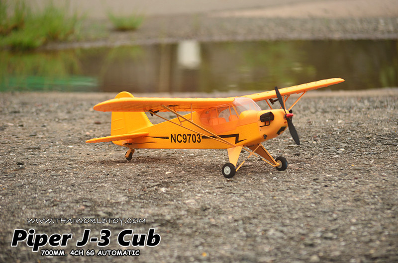 PIPER J-3 CUB Rc Scale 700MM. 4CH Brushless Motor