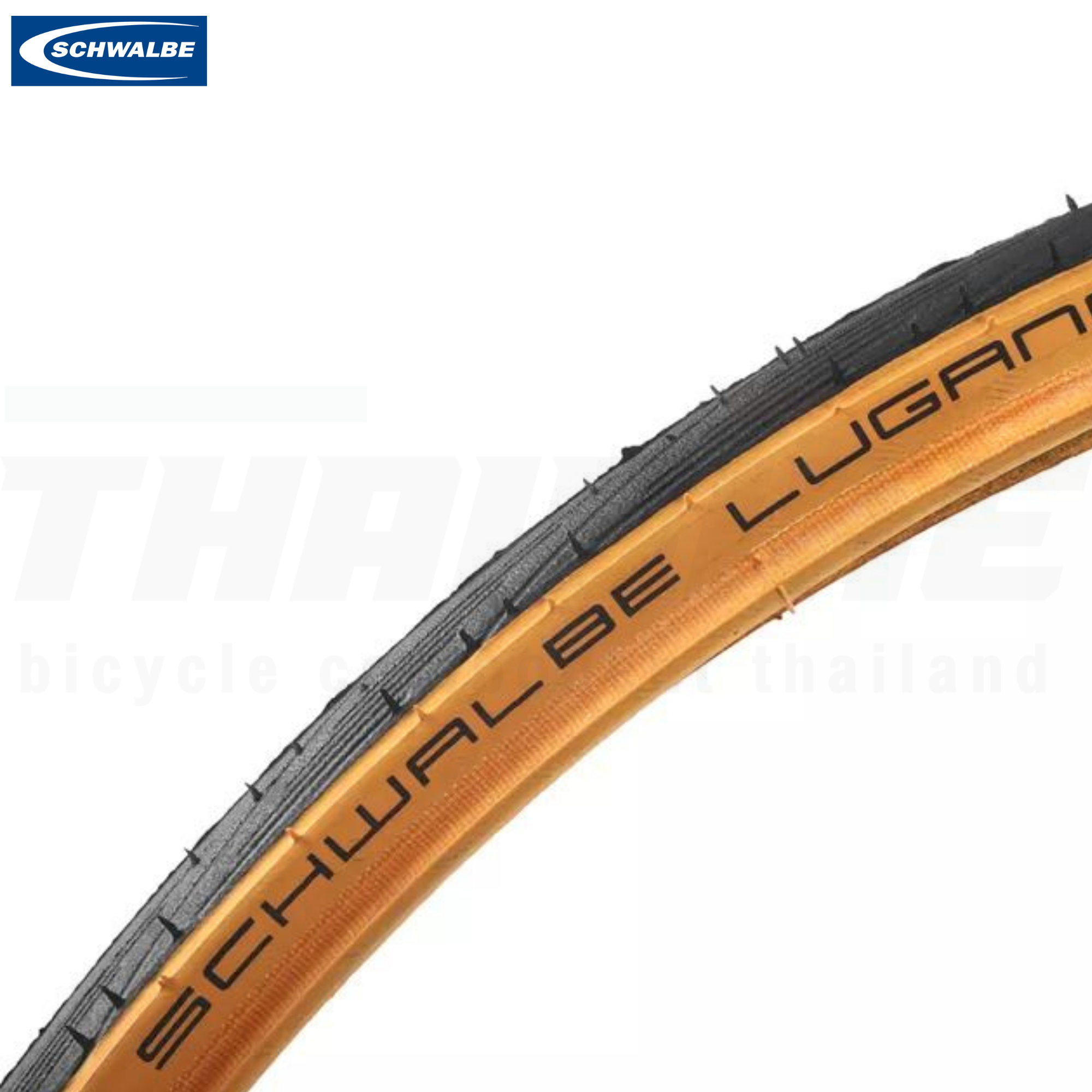ยางนอกจักรยานขอบลวด SCHWALBE LUGANO II RIGID TYRE 700X25 ขอบแก้ว