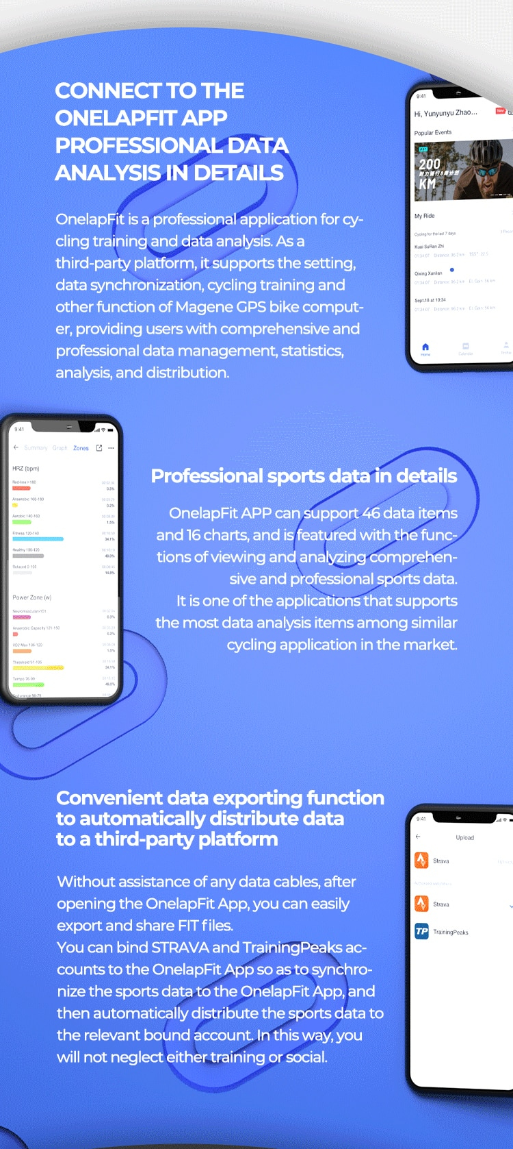 ไมล์จักรยานแบบ Magene C406Pro GPS Bike Computer Speedometer Odometer Cycling Training