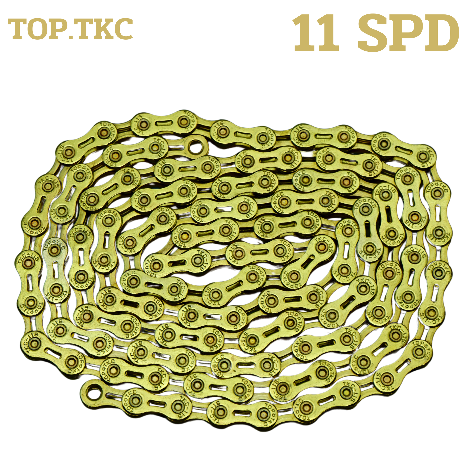 โซ่รถจักรยานสีทอง เสือหมอบ เสือภูเขา TOP.TKC เซาะร่อง 9 10 11 SPD