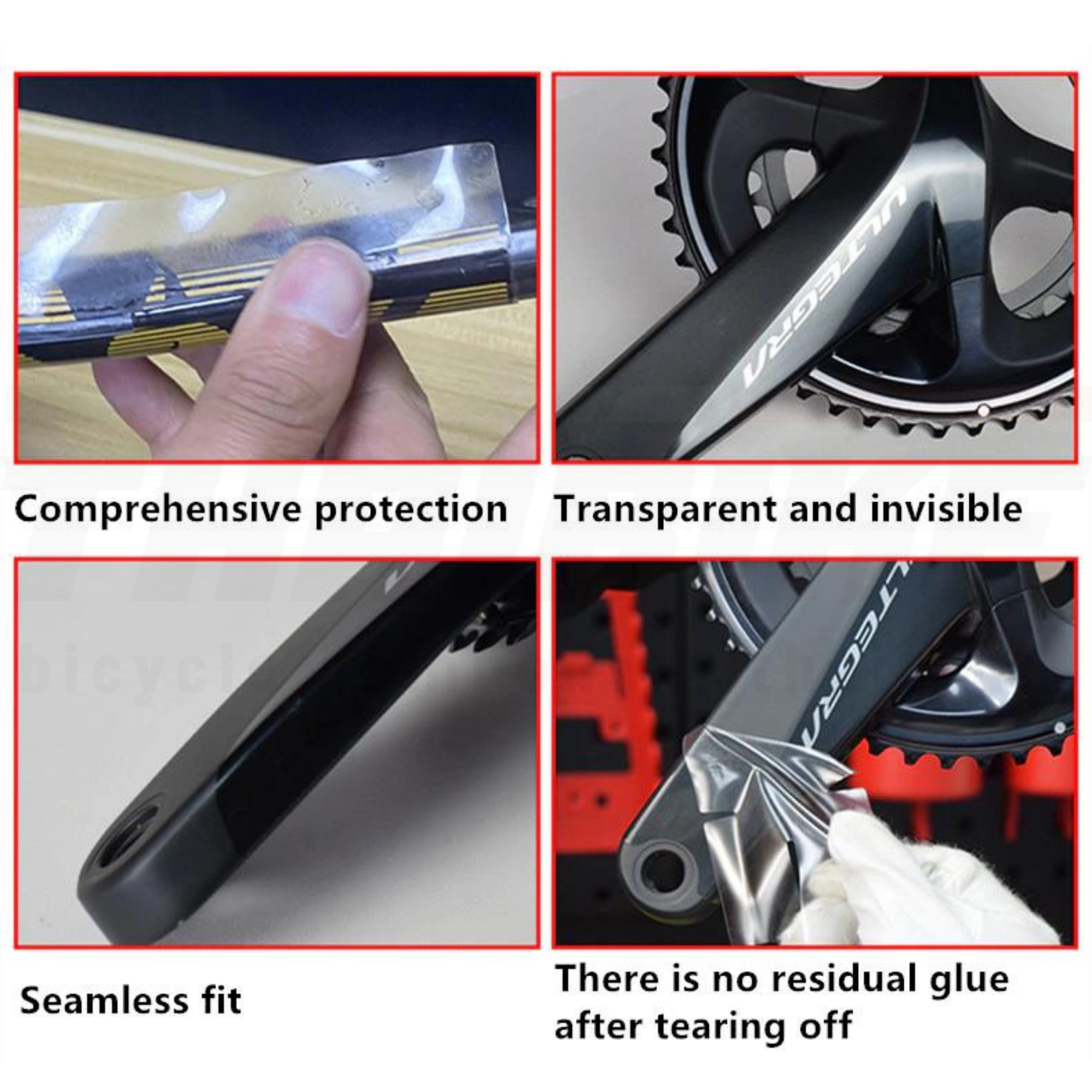 สติกเกอร์ติดกันรอยขาจานจักรยาน SHIMANO SRAM Protective Tape Crank Arm Protection Sticker