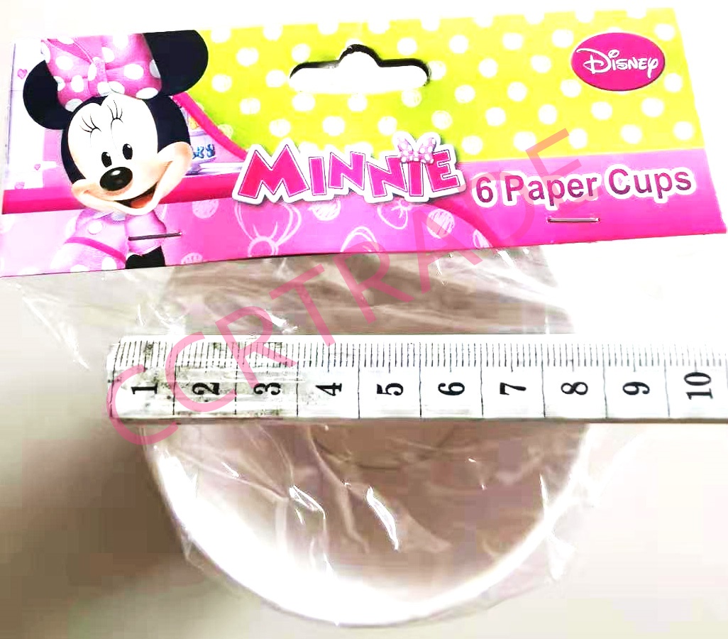 แก้วกระดาษ 6 ชิ้นถุง มินนี่เม้าส์ 8x13.5 ซม.(ลิขสิทธิ์แท้)