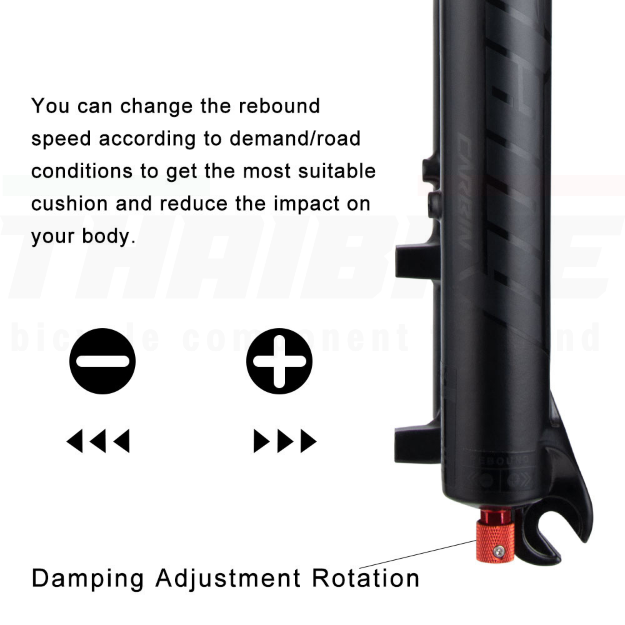 โช๊คลมหน้าจักรยานเสือภูเขา 27.5/29 BOLANY ZLA258 ปรับรีบาวนด์