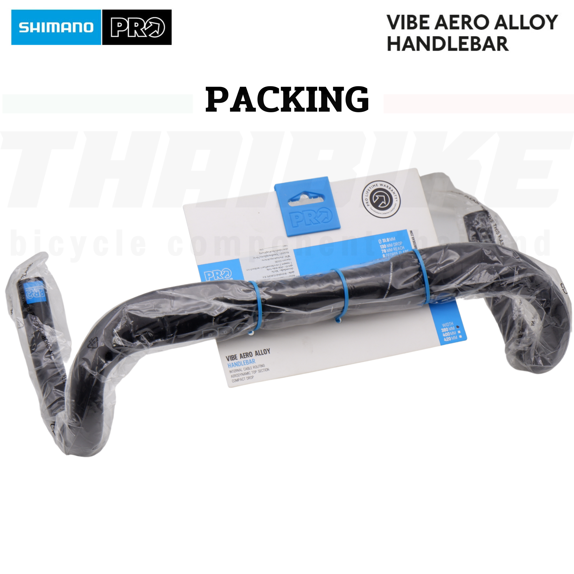 แฮนด์จักรยานเสือหมอบอลูมิเนียม SHIMANO PRO VIBE AERO