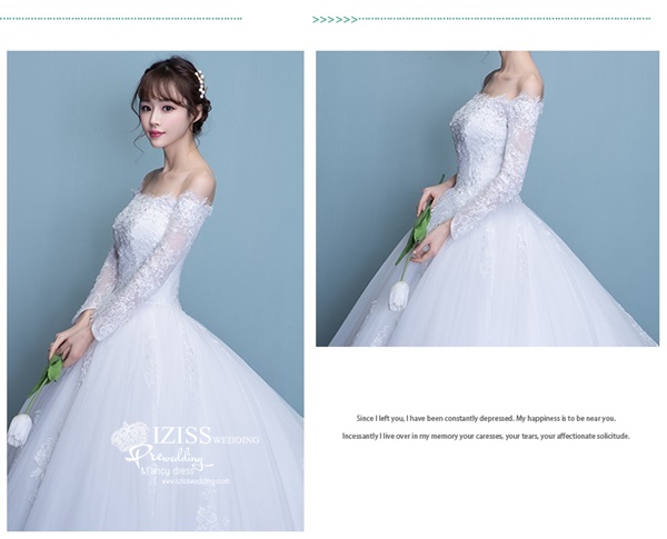 BR305 **พรีออเดอร์**ชุดแต่งงาน&ชุดเจ้าสาวแบบยาวสีขาวเกรดพรีเมี่ยม หรูหราน่ารัก สวยโดดเด่นไม่ซ้ำใคร