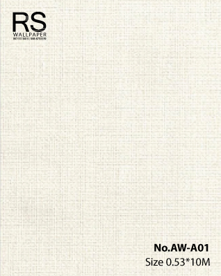 วอลเปเปอร์ลายผ้า สีขาวครีม No.AW-A01