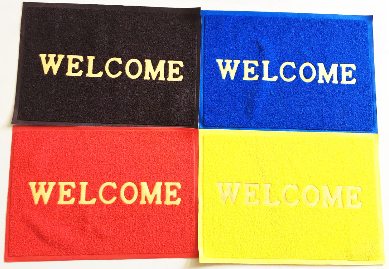 พรมยางใหญ่ Welcome คละสี ขนาด 47x67 ซม. (1x3)