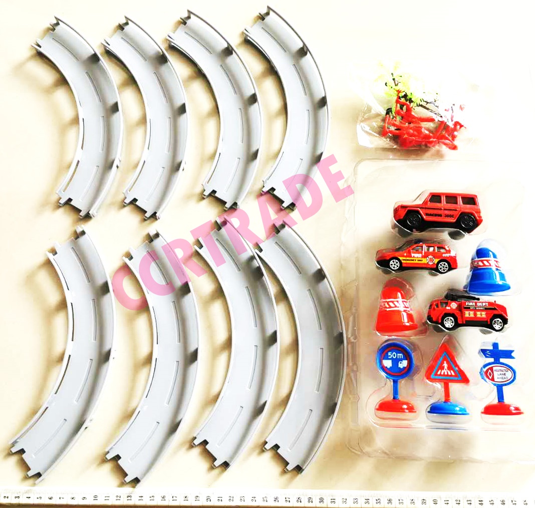 เซ็ทรถรางดับเพลิง 24 ชิ้นกล่องจัมโบ้ 27.5x36 ซม.(1x3)