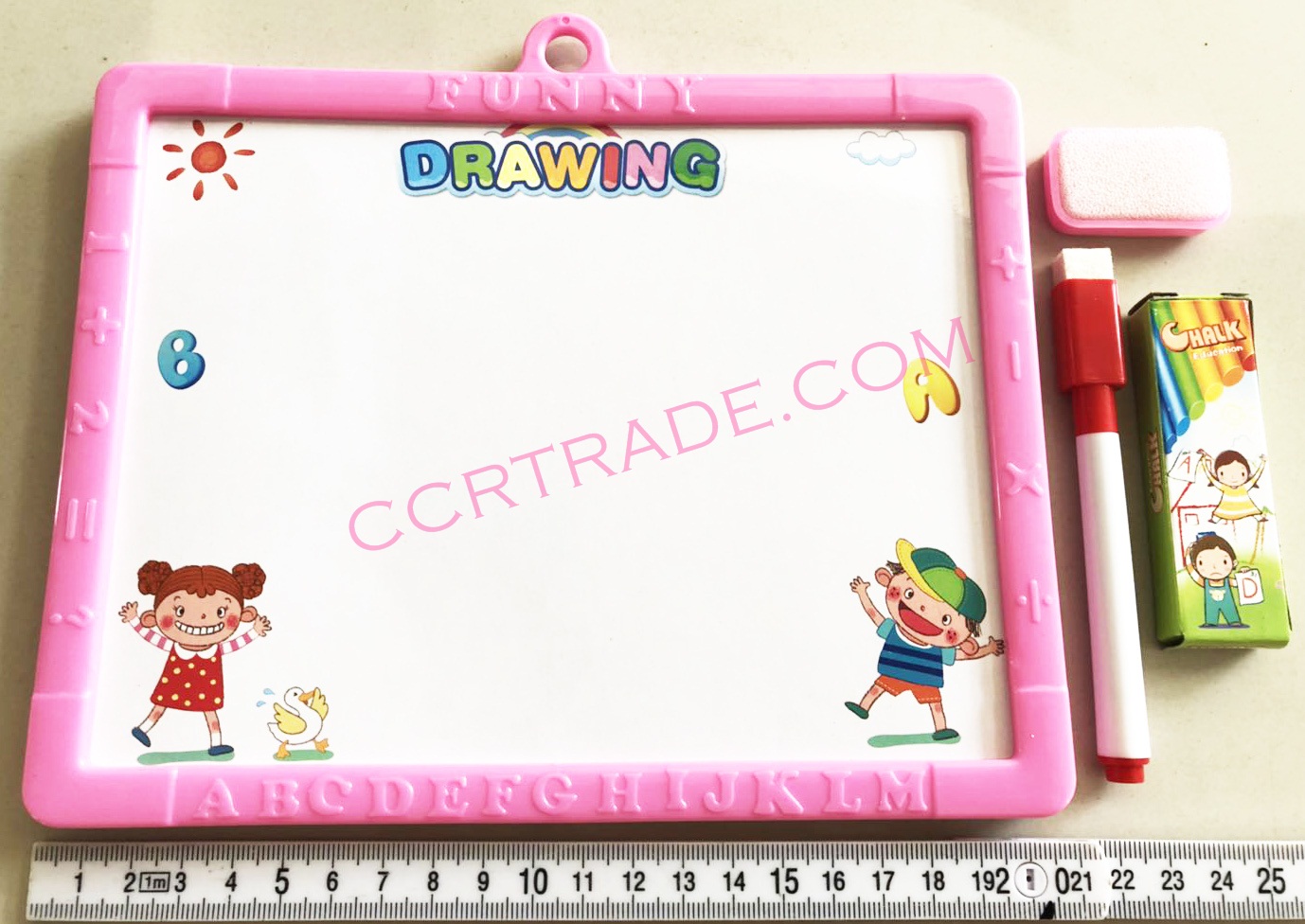 กระดานไวท์บอร์ด+กระดานดำ 2 หน้า 16x20.5 ซม.