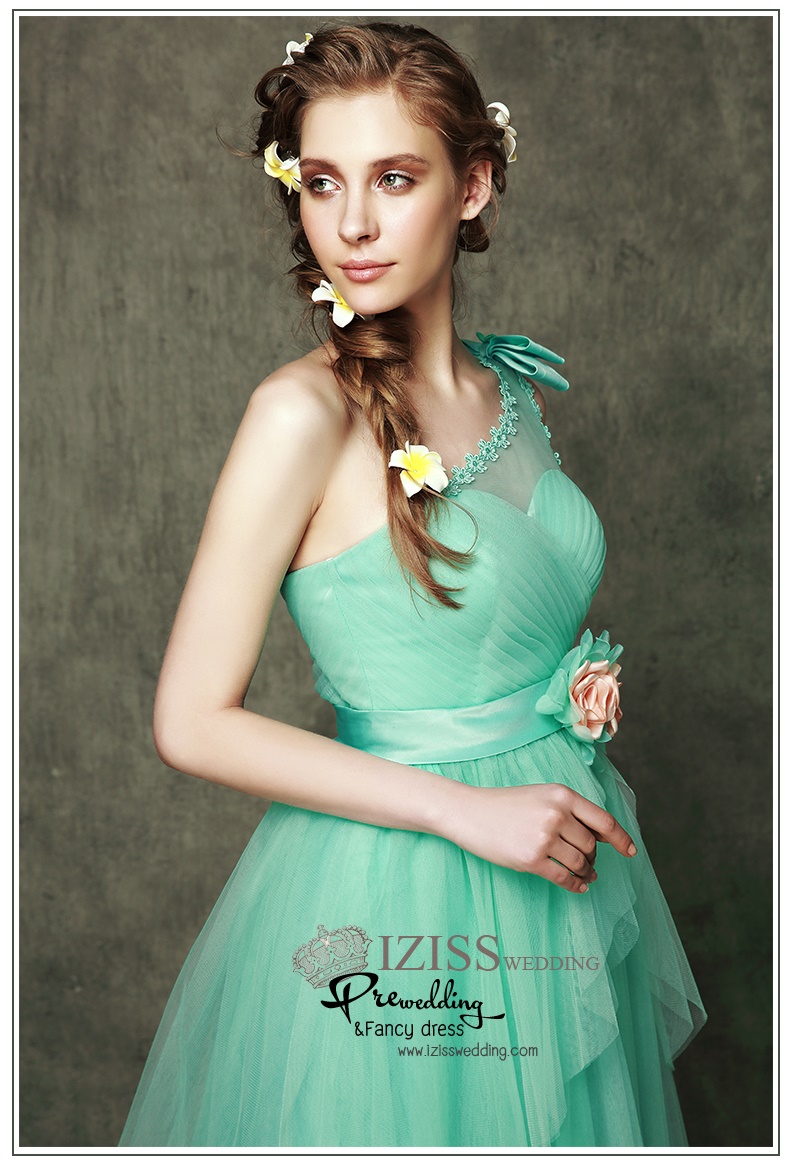 ฺBM0104 - พรีออเดอร์ ชุดเพื่อนเจ้าสาวราตรียาวสีเขียวมินท์