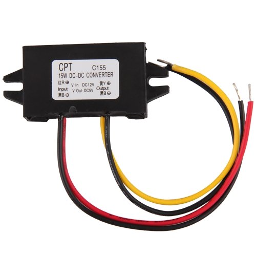 กล่องแปลงไฟในรถยนต์ 12V เป็น 5V 3A 15W