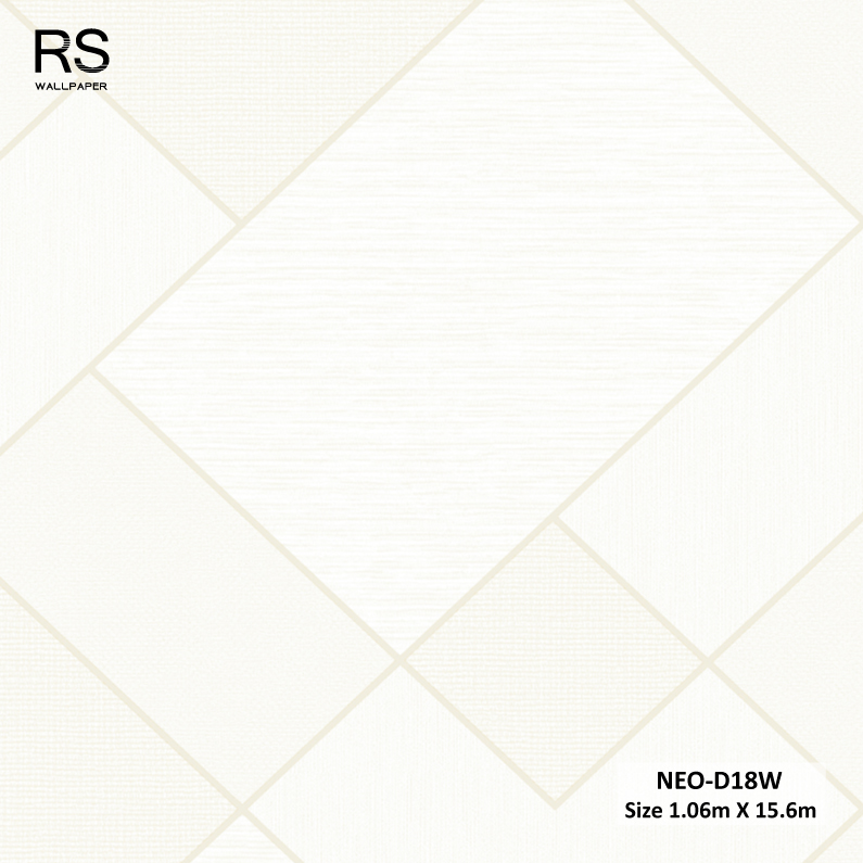 วอลเปเปอร์ สไตล์โมเดิร์น สีขาวครีม NEO-D18W