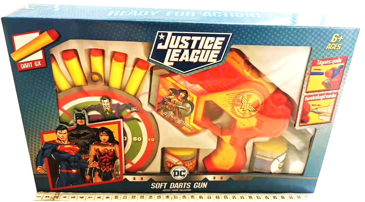 ปืนเนิร์ฟยิงกระสุนโฟมฮีโร่ DC 21.5x34 ซม.(ลิขสิทธิ์แท้)(1x3)