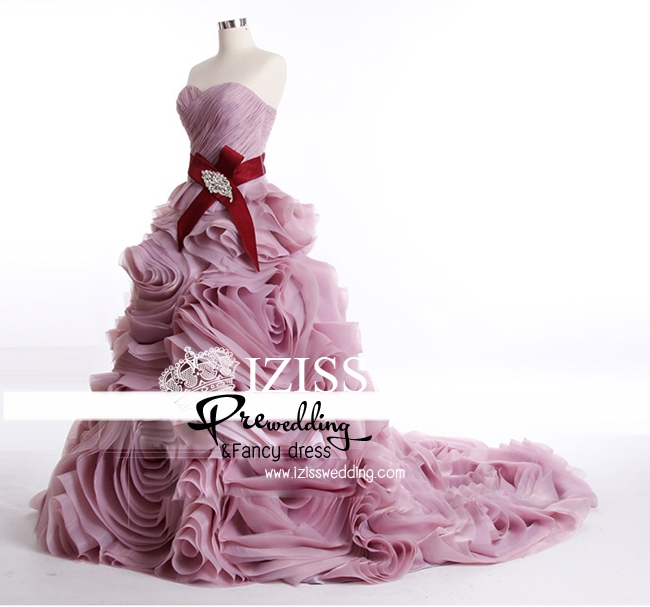 PW244purple **พร้อมส่งค่ะ** เฉพาะชุดผู้หญิงสีม่วง ชุดคู่ถ่ายพรีเวดดิ้ง (prewedding dress) & ชุดแต่งงานแฟนซี (Fancy wedding dress)หญิง "ธีมสีส้ม ม่วง เหลือง แดง"