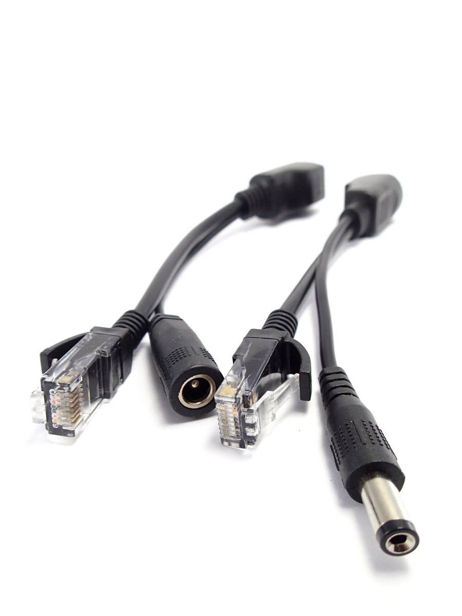 POE Injector / Splitter 10/100 แบบสายหางกระรอก (ชุดคู่)