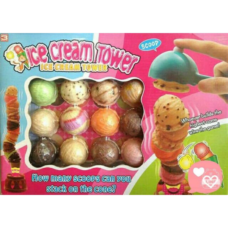 เกมตักไอติม เกมตักไอศครีม icecream tower พร้อมส่งจากไทย