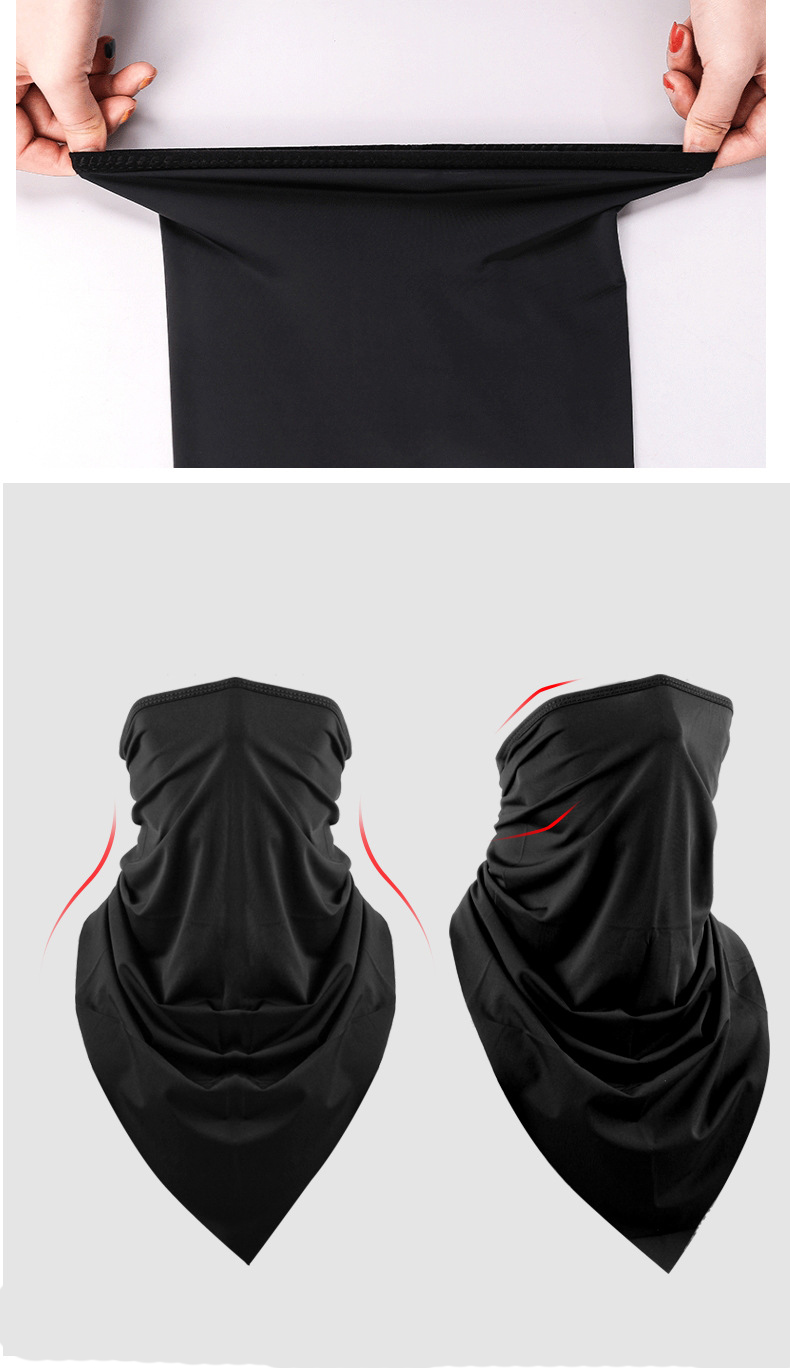 ผ้าบัฟ ปิดจมูก กันแดด กันฝุ่น กันลม กัน UV แบบสามเหลี่ยมผ้าลื่น งานดีมาก ปั่นจักรยาน ตกปลา เดินป่า