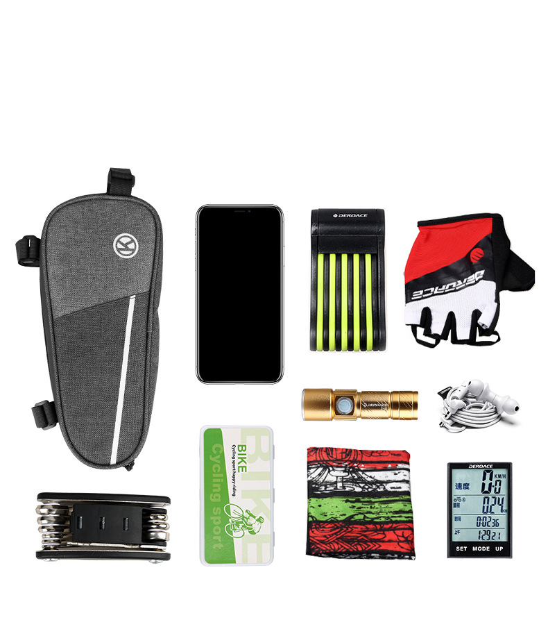 กระเป๋าจักรยาน รัดใต้เฟรม รัดบนเฟรม ผ้าแคนวาสกันน้ำ FREE RIDING