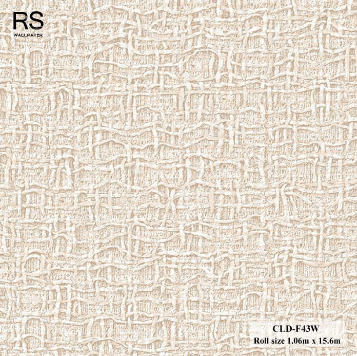 วอลเปเปอร์ ลายผ้าทอเสื่อ สีน้ำตาลอ่อน CLD-F43W