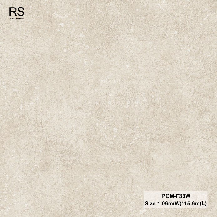 วอลเปเปอร์ลายปูนเปลือย สีน้ำตาลอ่อน POM-F33W