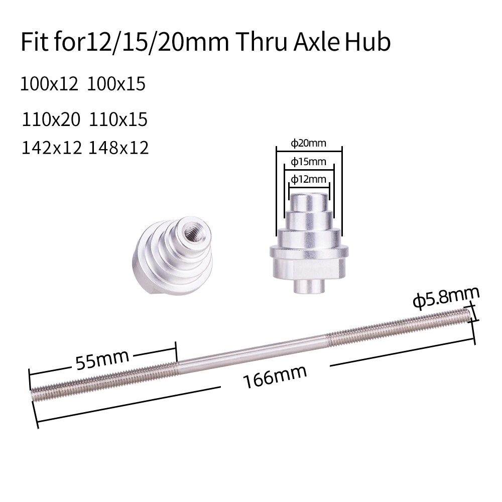 หัวแปลงสำหรับขึ้นซี่ล้อจักรยาน ZTTO Wheel Truing Stand Tool Hub Rim Tuner 9 12 15 20มม.