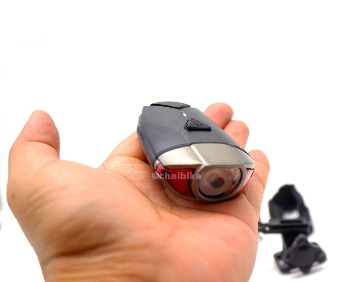 ไฟหน้าจักรยาน BUG HJ-039 SUPER LAVA 300Lumen ชาร์จ USB แถมที่ติดหมวก ติดเมาส์