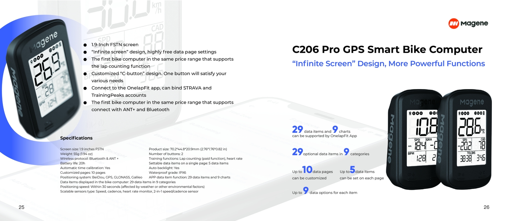 MAGENE : C206 Pro ไมล์ GPS รุ่นประหยัด ฟีเจอร์จัดเต็ม