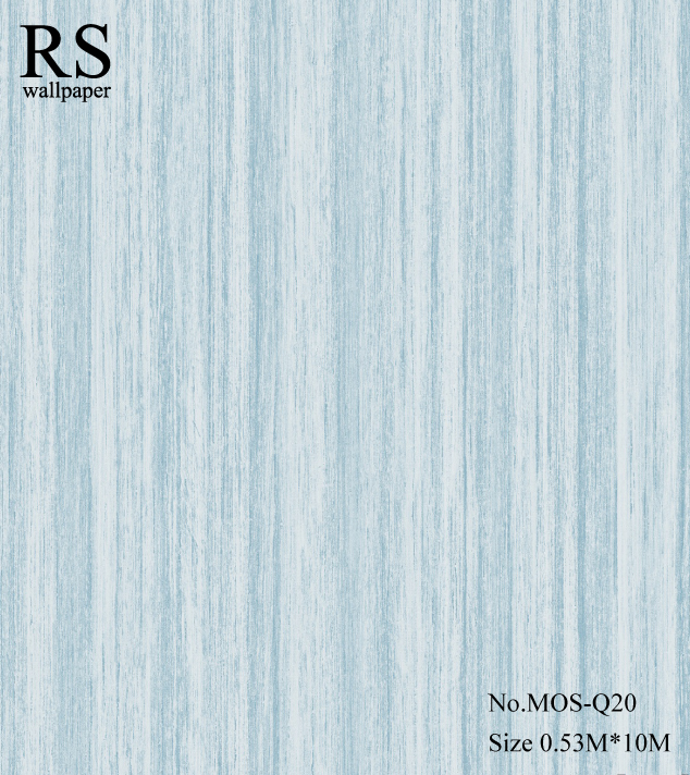 วอลเปเปอร์สีพื้นเทกเจอร์เส้นโทนสีฟ้ามีกลิตเตอร์สีเงิน MOS-Q20