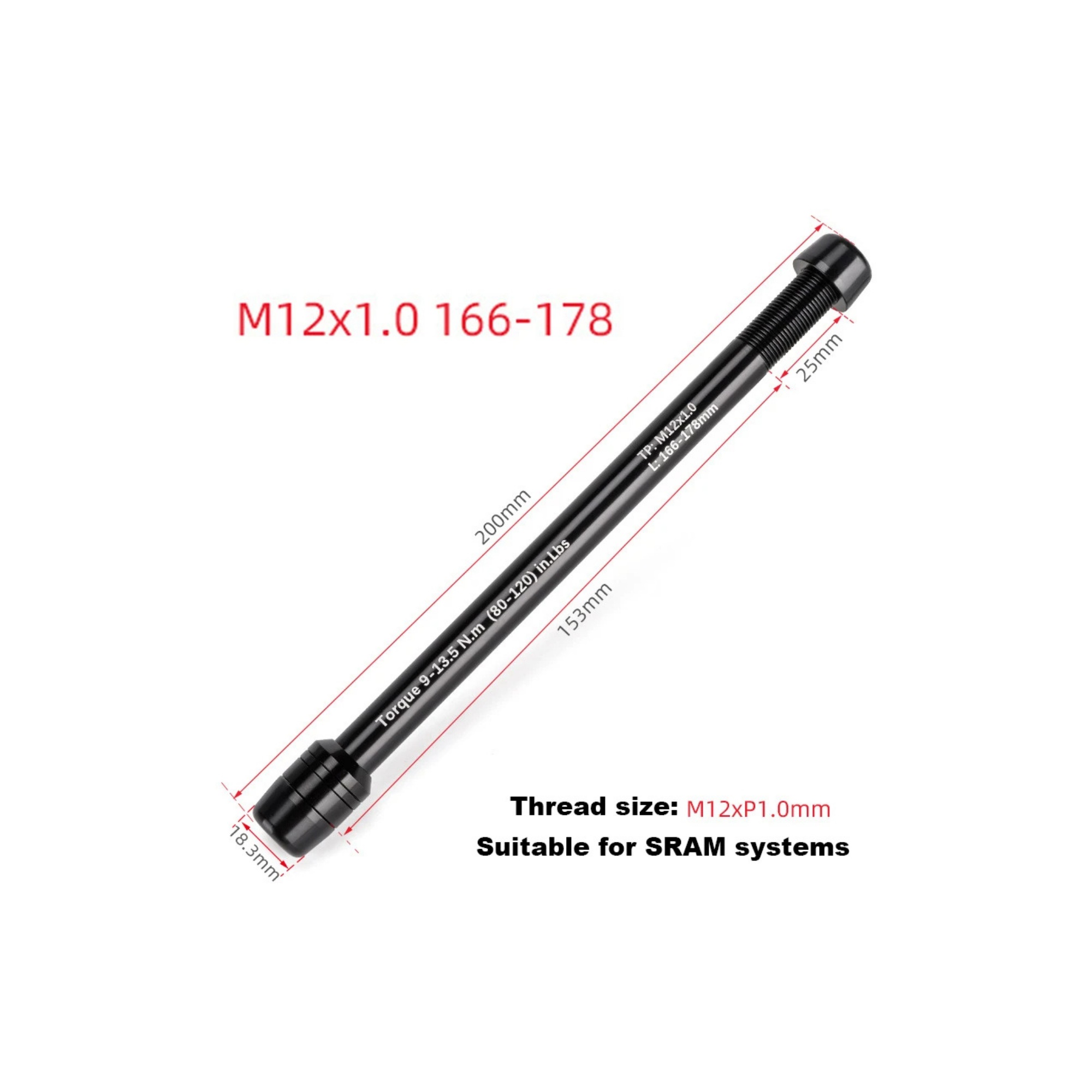 แกนปลดจักรยานสำหรับใส่ Trainer Thru Axle Skewer ขนาด 12x142-148mm